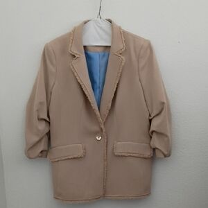 Tommy Hilfiger Tan Blazer with Blue Lining
